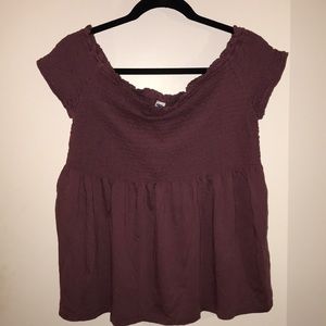 Off the Shoulder Peplum Top